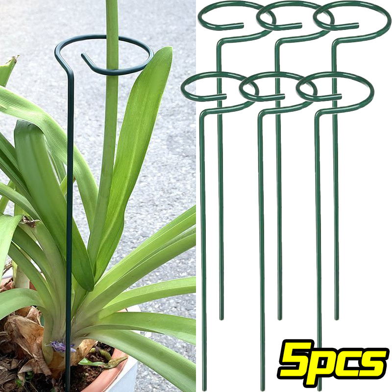 Florist Supply Bulk - 1/10 個ガーデンサポートステークリング金属単一茎植物低木ホルダーバラの花野菜つる家庭園芸ツール
