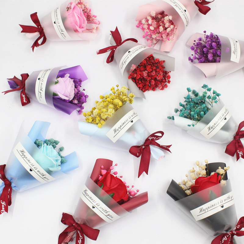 Dried Flower Bunch - ミニチュアの天然ドライベビーズブレスブーケ、プリザーブドフラワー、結婚式、家の装飾、写真撮影の小道具