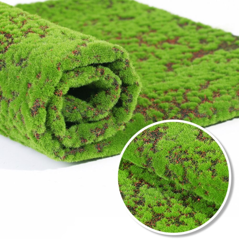 Preserved Moss Sheet - DIYフェイクモスグラスターフ耐久性のある永遠の生命シミュレーションモスシートグリーンリアルな人工モスカーペットフラワーアレンジメント