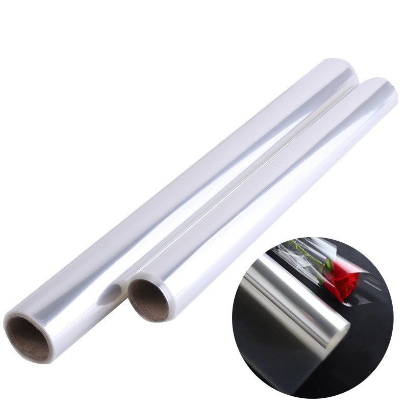 Cellophane Wrap Clear - 1/2 個透明セロハン PVC フィルムラップロールギフトフラワーブーケバスケット包装紙芸術装飾梱包用品 DIY クラフト