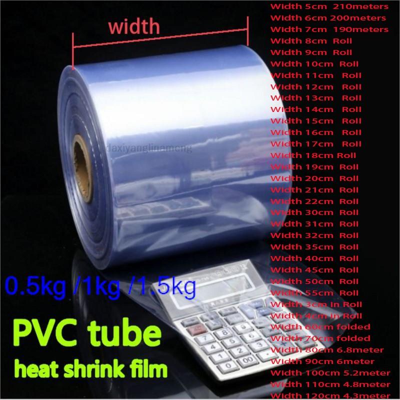 Cellophane Wrap Clear - 透明PVC熱収縮チューブ,0.5-1.5kg,透明フィルム,プラスチックパッケージ,ボトル,ジャー,ギフトの喜び