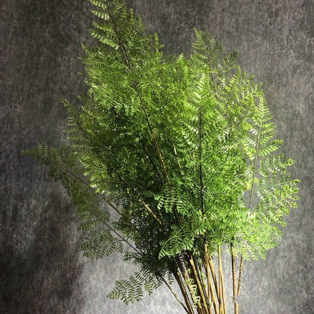 Preserved Moss Sheet - リアルな人工シダの枝、本物のような手触り、手作りの人工緑葉、エレガントなフェイクシダ