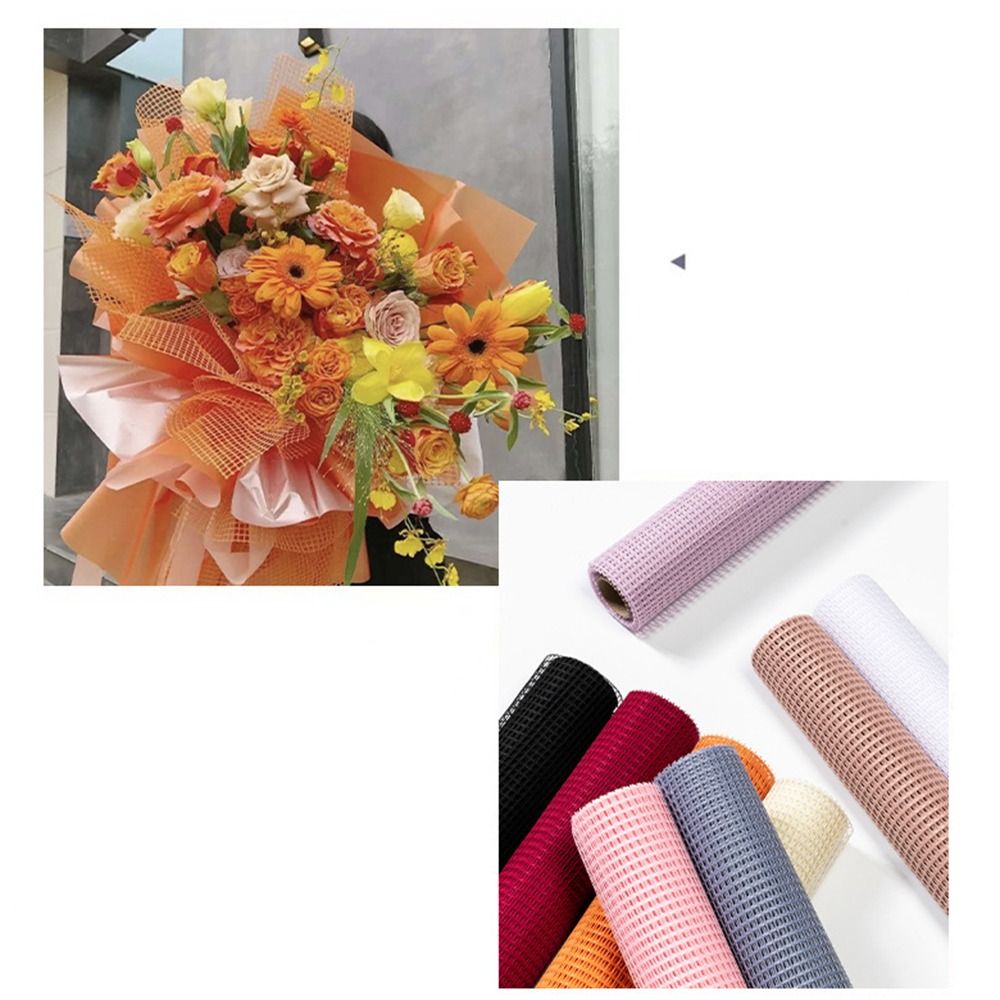 The Florist Supply - 幅50cmの生花用包装紙 DIYハードヤーンメッシュ包装紙 中空フラワーアレンジメント用包装資材