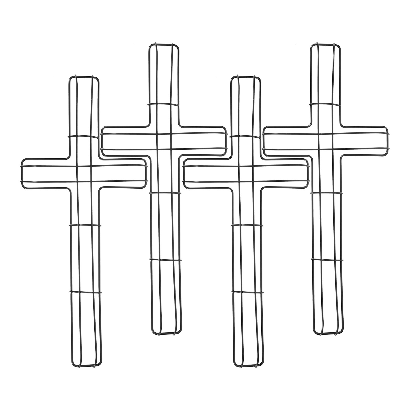 Wreath Form Wire - 4個入りフラワーリースフレーム DIYメタルワイヤーリースフォーム ガーデンホリデーデコレーション 室内屋外用吊り下げクラフト用品