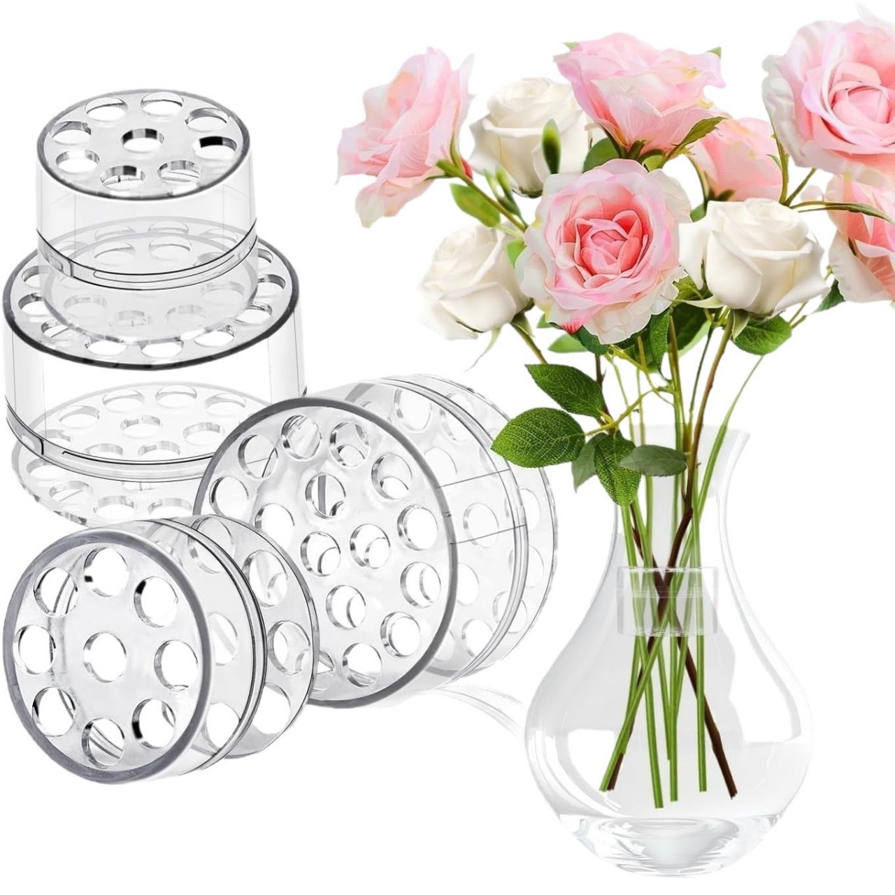 Florist Supply Bulk - スパイラル型の生花用茎ホルダー、花瓶用スパイラル茎ホルダー、ブーケツイスター、DIYフラワーアートアクセサリー、シェイパー、フラワーギフト