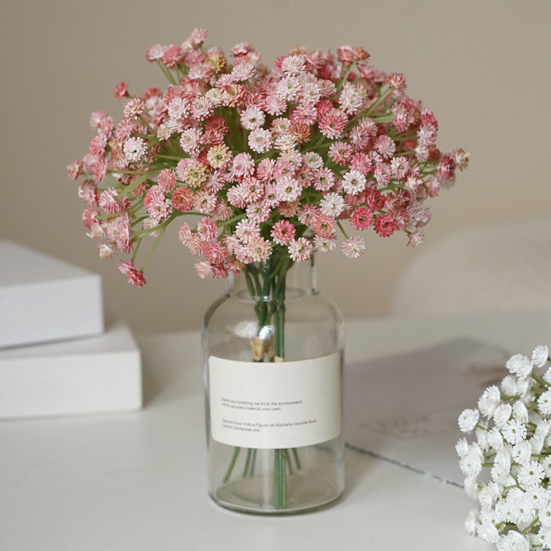 Baby Breath Dried - 人工カスミソウの花結婚式 DIY ブーケ装飾アレンジメントプラスチック Babysbreath 造花家の装飾