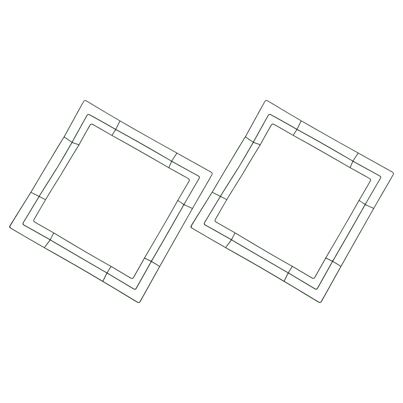 Wreath Form Wire - 正方形のリースフレーム 花飾りDIY用品 金属製吊り下げ型 クリスマス装飾用ワイヤーフラワーガーランド