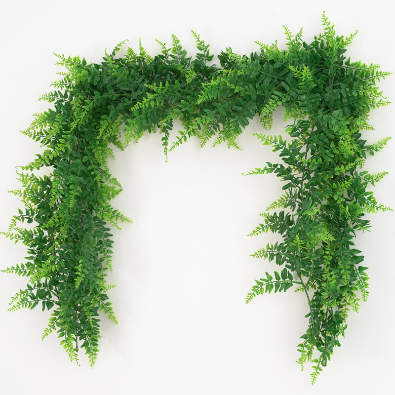 Preserved Moss Sheet - 175 センチメートル/68.9 インチ人工植物つる偽 Haing 植物プラスチックシダの葉壁葉熱帯シダ植物家庭菜園用