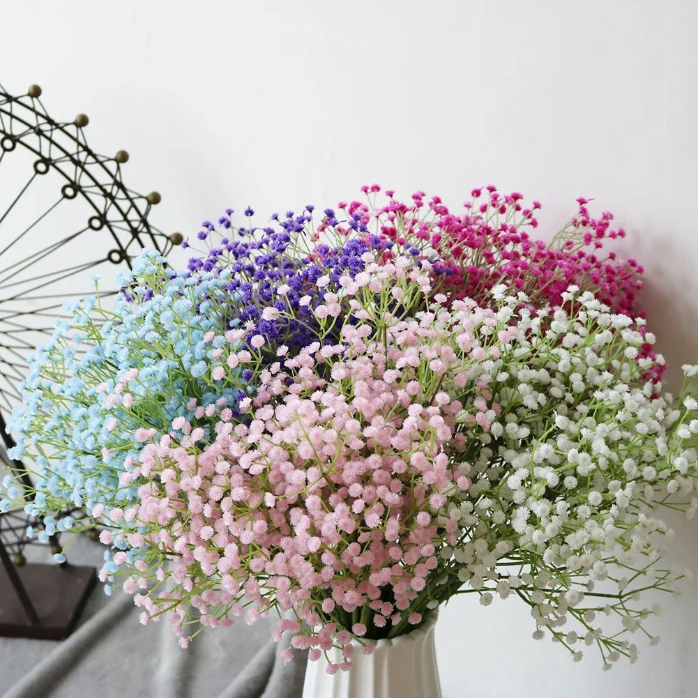 Baby Breath Dried - 108 ヘッド造花プラスチックカスミソウ DIY 造花ブーケガーデン結婚式の装飾屋外パーティー家の装飾花瓶