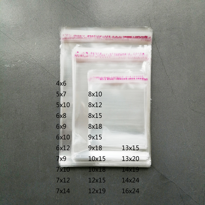 Cellophane Wrap Clear - 1000個透明袋をクリアopp袋自己粘着ポーチセロハン自己シールビニール袋ジュエリーギフト包装バッグ