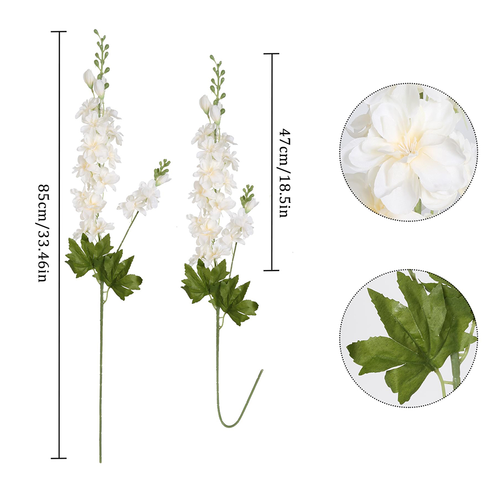 2個入り 造花 ロングステム デルフィニウム ラークスパー  - Florist Supply Bulk のレビューと価格