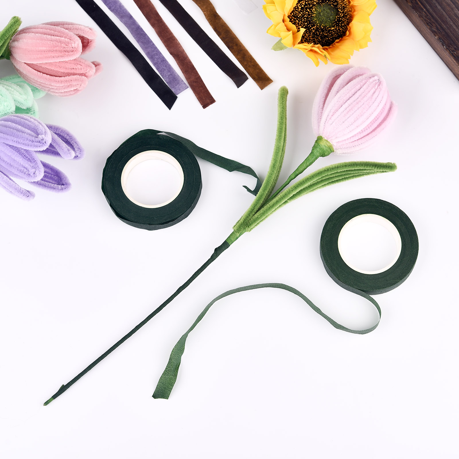 人工花用の茎テープ,花屋,ナイロン,カラフル,ボタンホール, - The Florist Supply のレビューと価格