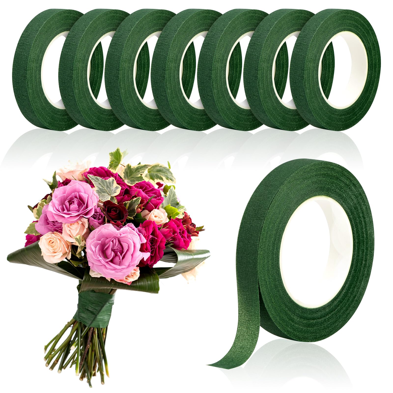 20 ヤードグリーンブーケ花柄テープ自己粘着包装紙テープ花屋 - The Florist Supply のレビューと価格