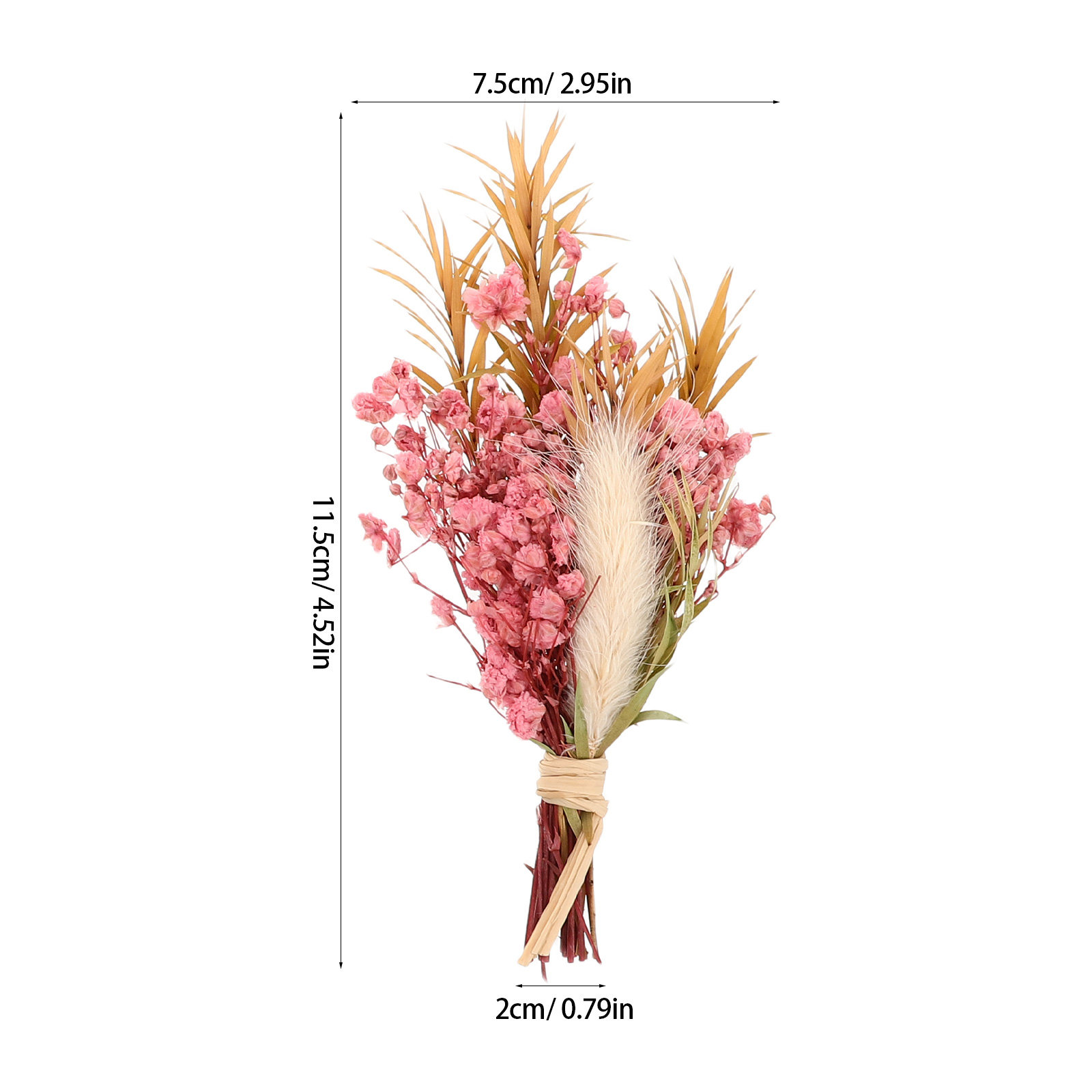 3 個ミニドライフラワーブーケナチュラル小さなドライフラワー - Dried Flower Bunch のレビューと価格