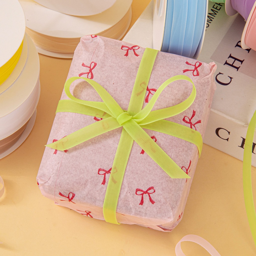 25ヤード/ロール 6mm 両面ミルクシアー オーガンザリボ - Ribbon Organza Roll のレビューと価格
