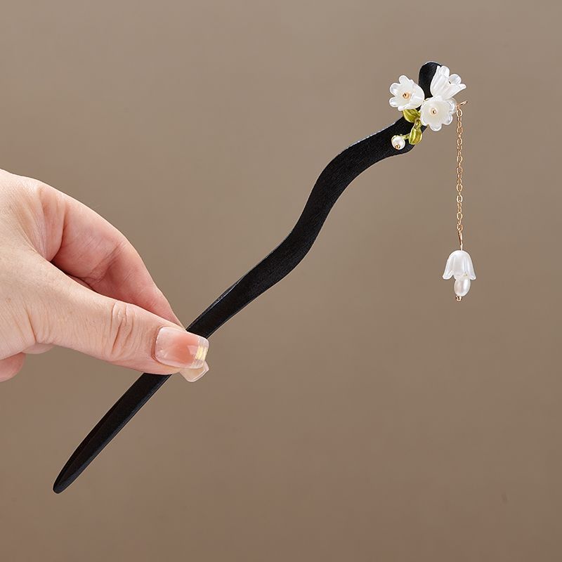 スズランの花の葉模造パールロングフリンジアクリルヘアスティッ - Florist Supplies のレビューと価格