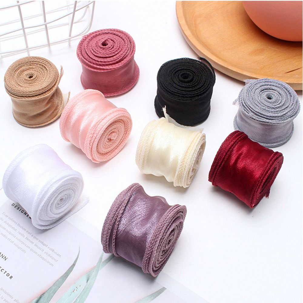 フラワーブーケ用サテンリボンのロール,チュールオーガンザリボ - Ribbon Organza Roll のレビューと価格