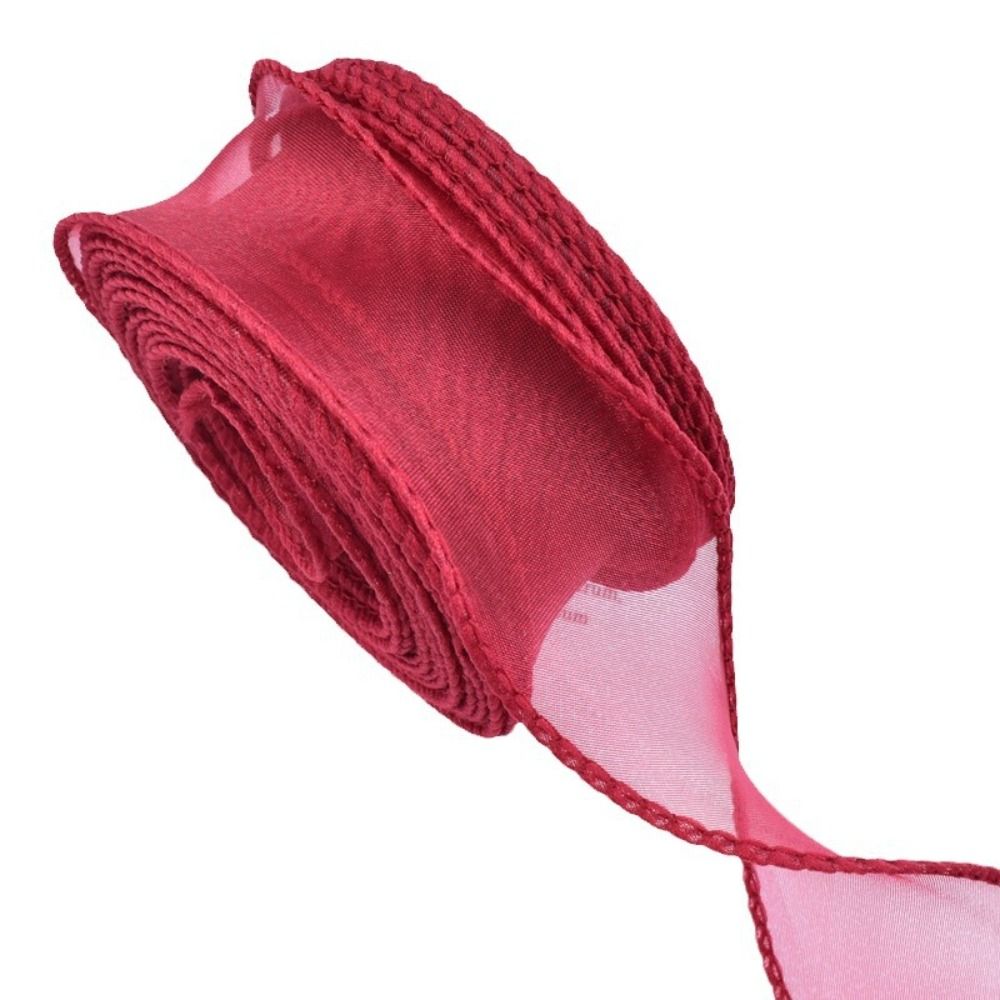 40mm幅、10ヤード巻きのサテンリボン、フラワーブーケラッ - Ribbon Organza Roll のレビューと価格