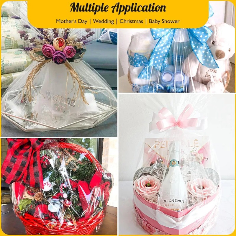 1/2pc クリアセロファンラップロール - ギフトバスケッ - Cellophane Wrap Clear のレビューと価格