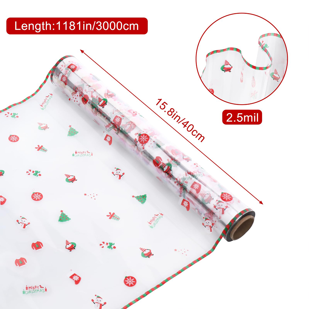 クリスマスセロファンラップ1ロール 100フィート x 15 - Cellophane Wrap Clear のレビューと価格