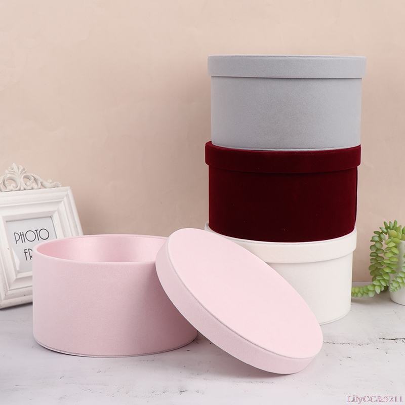 ベルベットラウンドフラワーボックスギフトボックス新鮮な本物の - The Florist Supply のレビューと価格