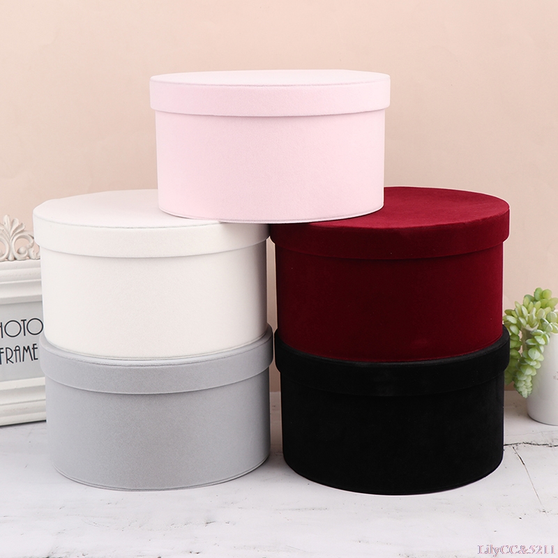ベルベットラウンドフラワーボックスギフトボックス新鮮な本物の - The Florist Supply のレビューと価格