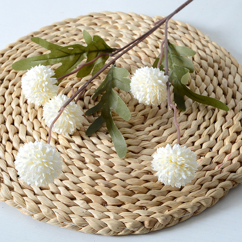 5 ヘッドタンポポ造花ブライダルブーケ結婚式ホームパーティー - Baby Breath Dried のレビューと価格