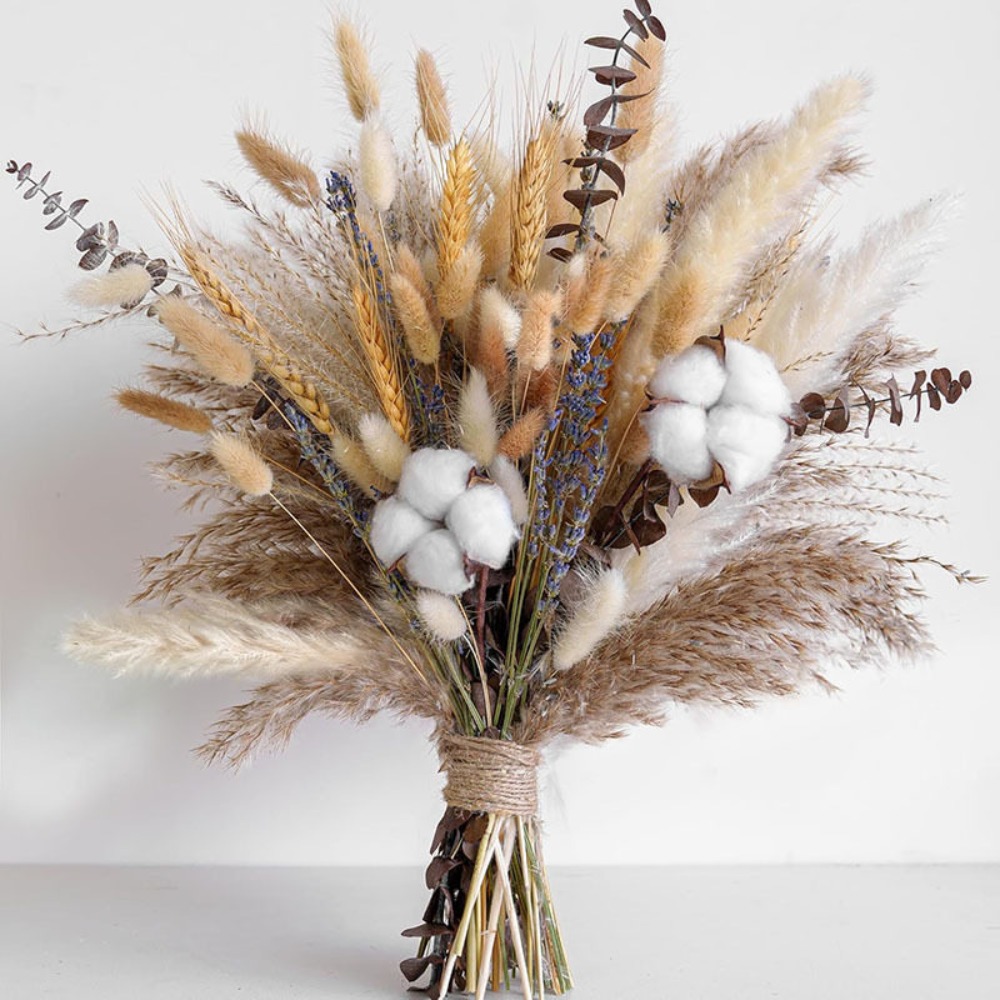 80 個のナチュラルドライフラワーブーケ家の装飾ススキ葦草ウ - Dried Flower Bunch のレビューと価格