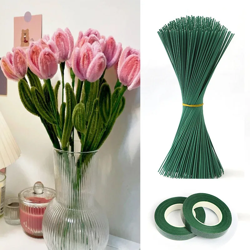 造花茎ワイヤーフラワーポールロッド diy シェニール茎ステ - Florist Supply Bulk のレビューと価格