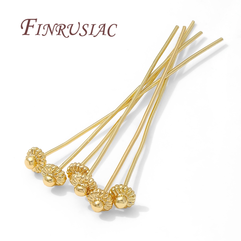 10/20個/ロット 18K金メッキピン ジュエリー製作用品 - Flower Supplies のレビューと価格