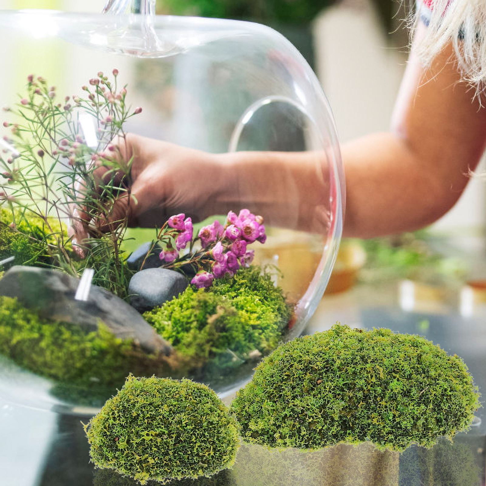 12 個人工苔岩偽石家の装飾クリエイティブ工芸グリーンシミュ - Preserved Moss Sheet のレビューと価格