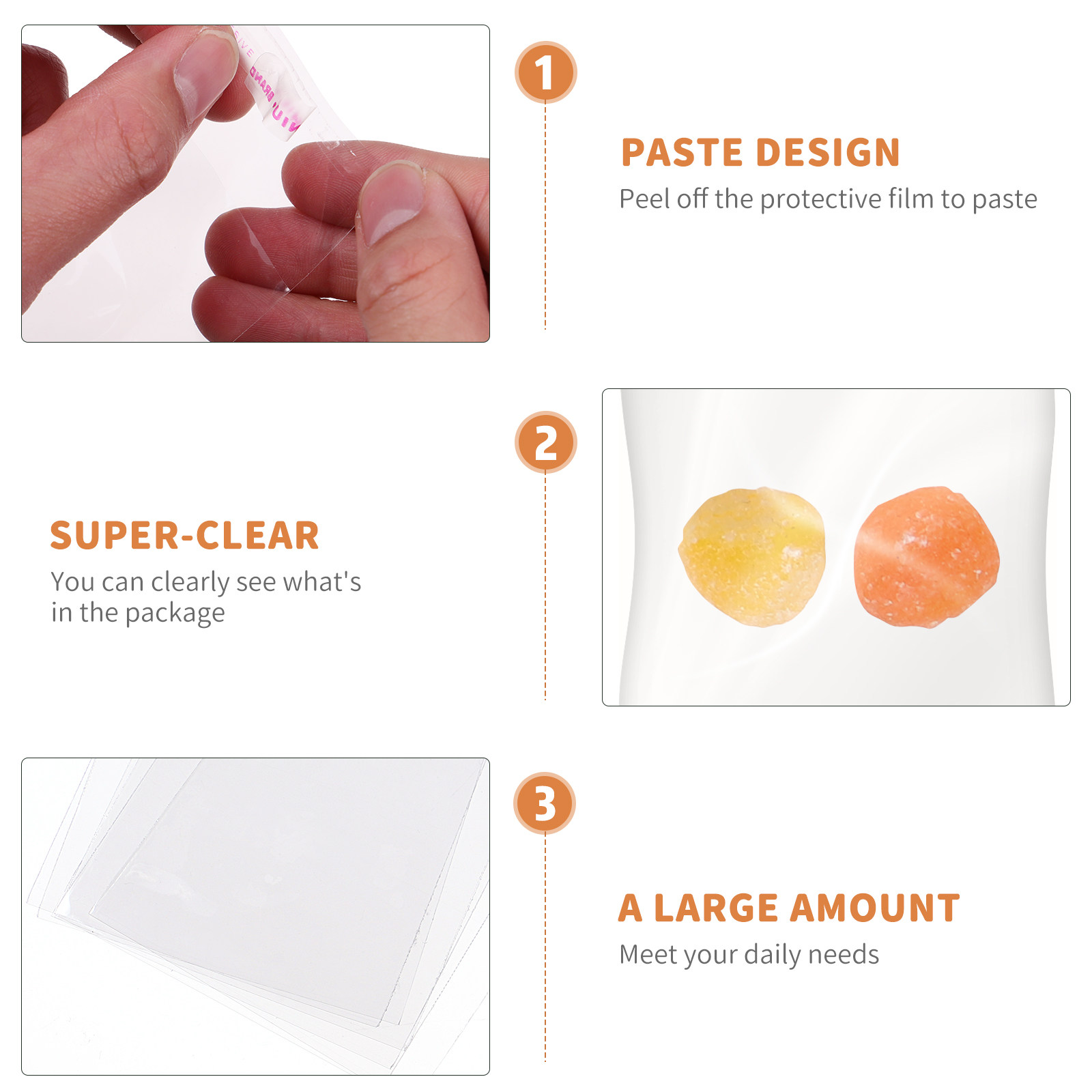 200枚入り 透明自己粘着OPP袋 5x27cm 長尺セロフ - Cellophane Wrap Clear のレビューと価格