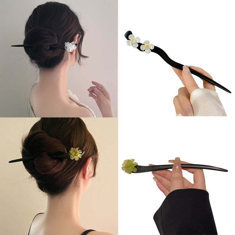 ヴィンテージ中国風の木製花ヘアスティックパールヘアピンジュエ - Florist Supplies のレビューと価格