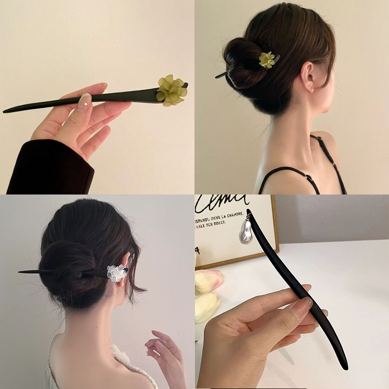 ヴィンテージ中国風の木製花ヘアスティックパールヘアピンジュエ - Florist Supplies のレビューと価格