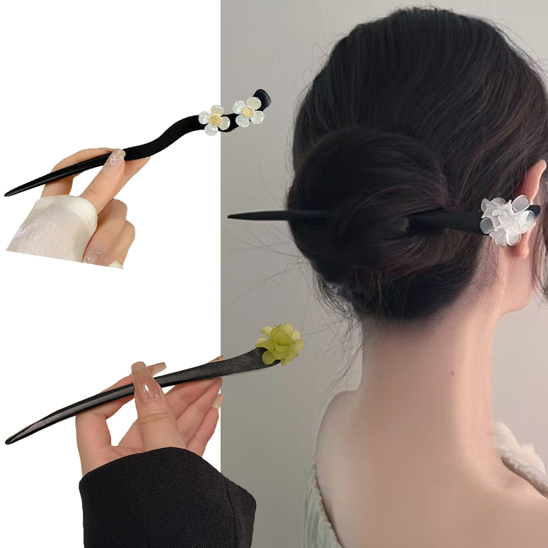 ヴィンテージ中国風の木製花ヘアスティックパールヘアピンジュエ - Florist Supplies のレビューと価格