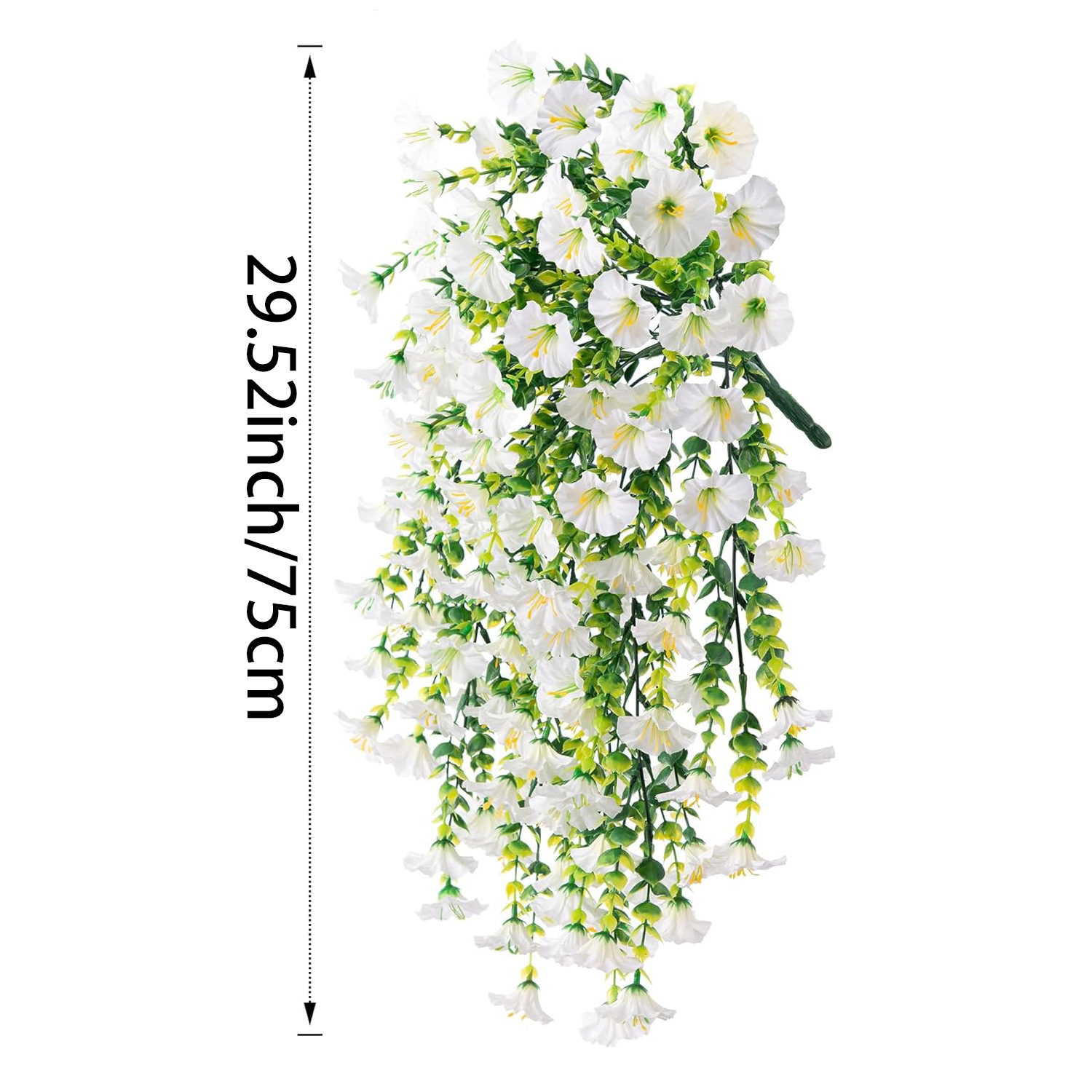 家の壁の装飾用に、人工ユーカリと朝顔のシルクフラワーの3束、 - Dried Flower Bunch のレビューと価格