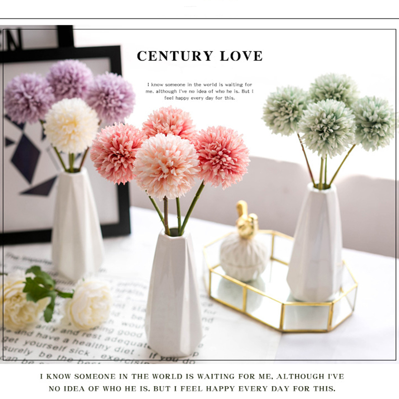 3/5 個アジサイ造花花束家の寝室の装飾結婚式の装飾クラフト - Baby Breath Dried のレビューと価格