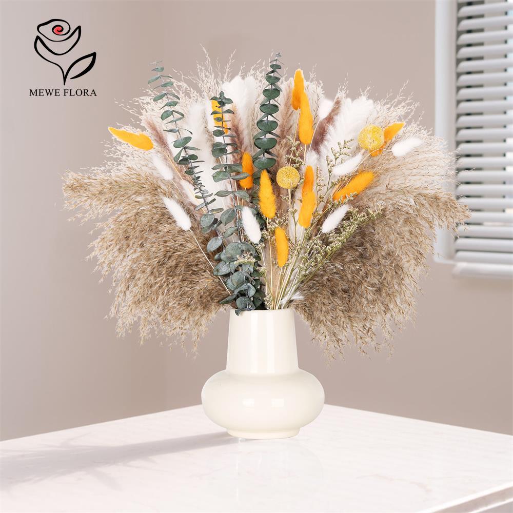 65 個オレンジススキの花束秋のドライフラワー束自由奔放に生 - Dried Flower Bunch のレビューと価格