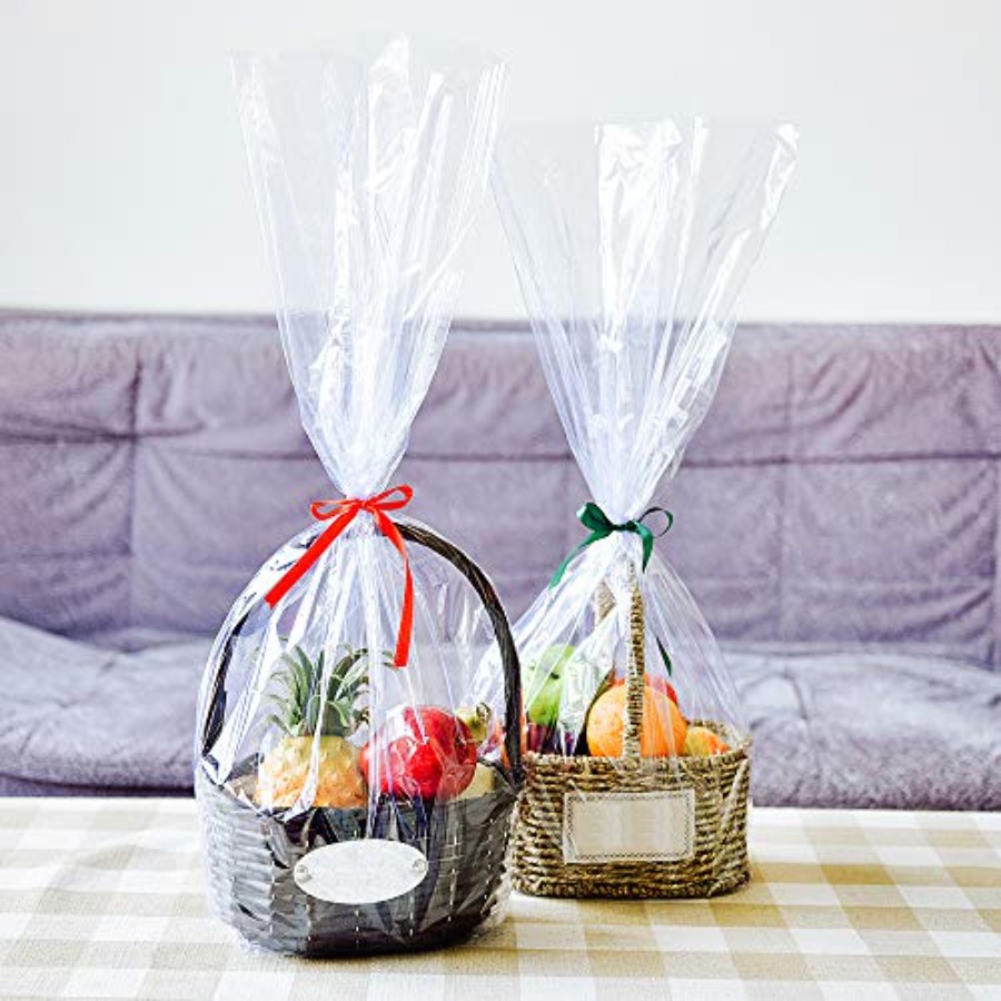 クリアバスケットセロファンバッグ、ギフトやイースターバスケッ - Cellophane Wrap Clear のレビューと価格