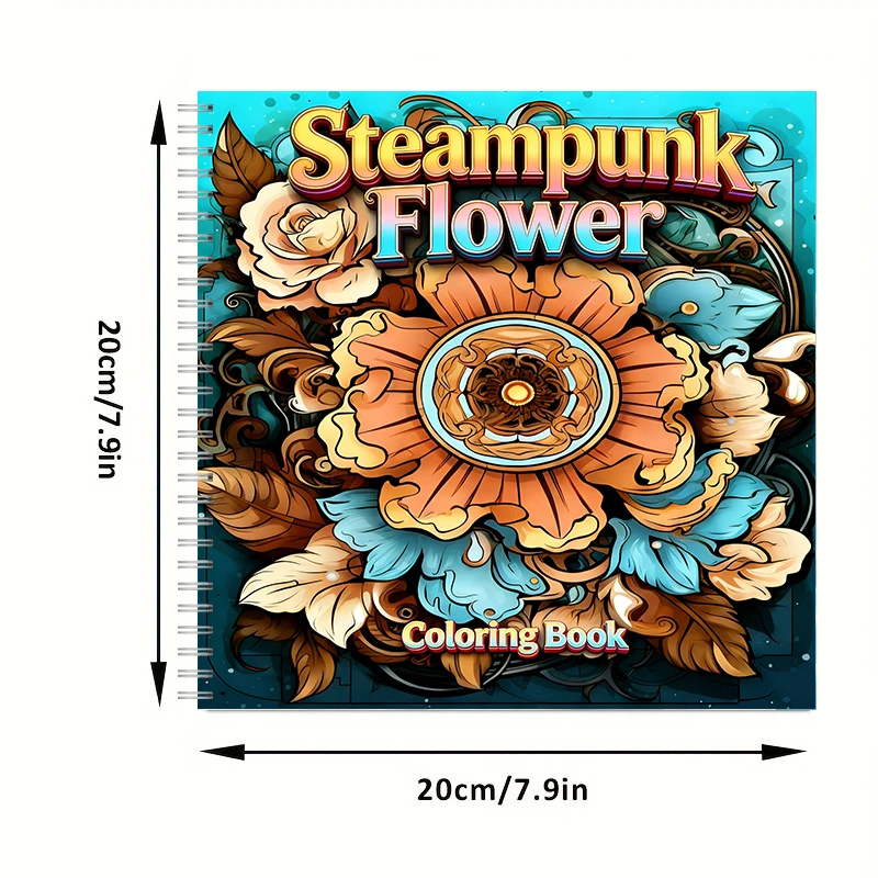 塗り絵ブック スチームパンクフラワー 大人向け塗り絵ブック、 - Flower Supplies のレビューと価格