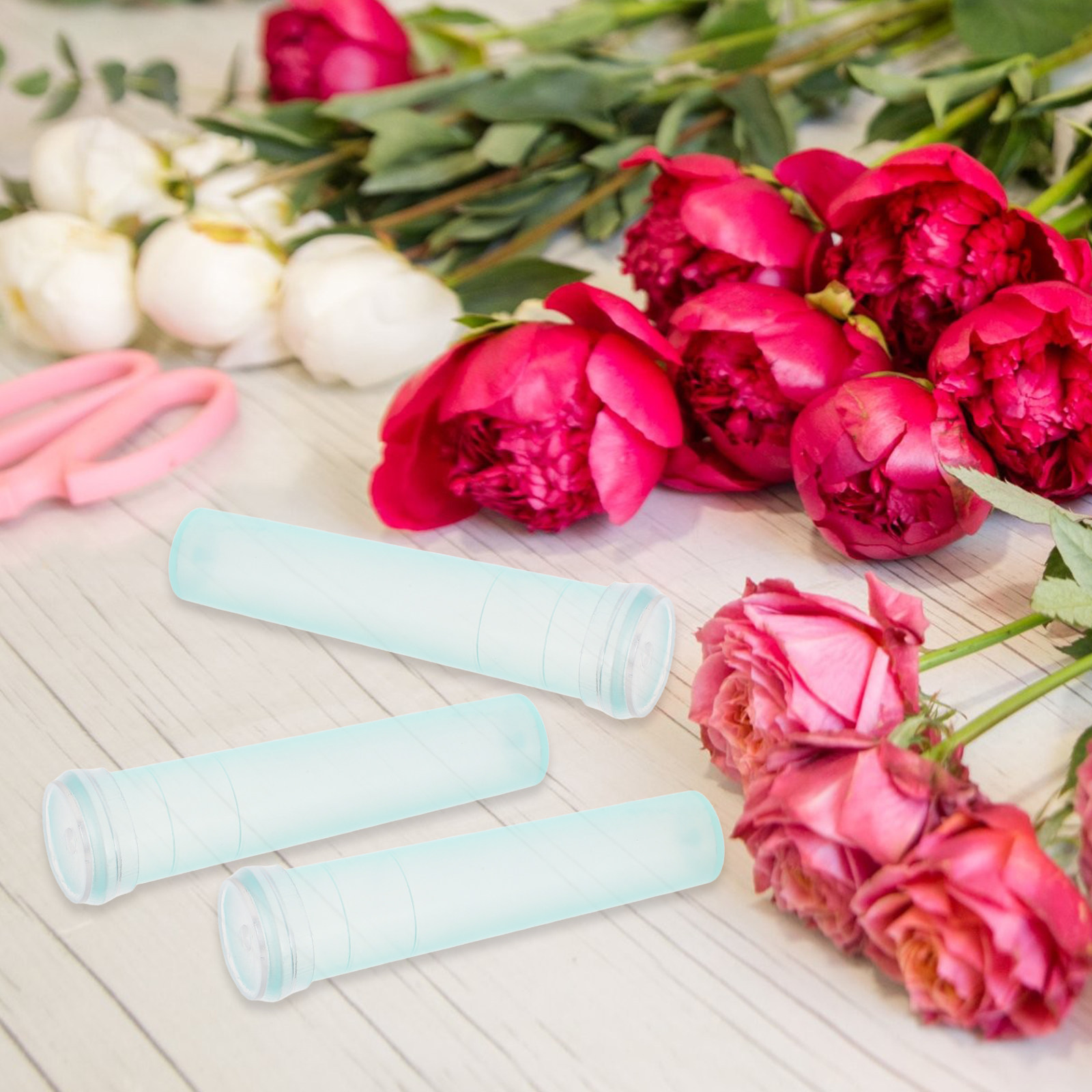 100 個の花保存チューブライトグリーンロングパイプ 7 セ - The Florist Supply のレビューと価格