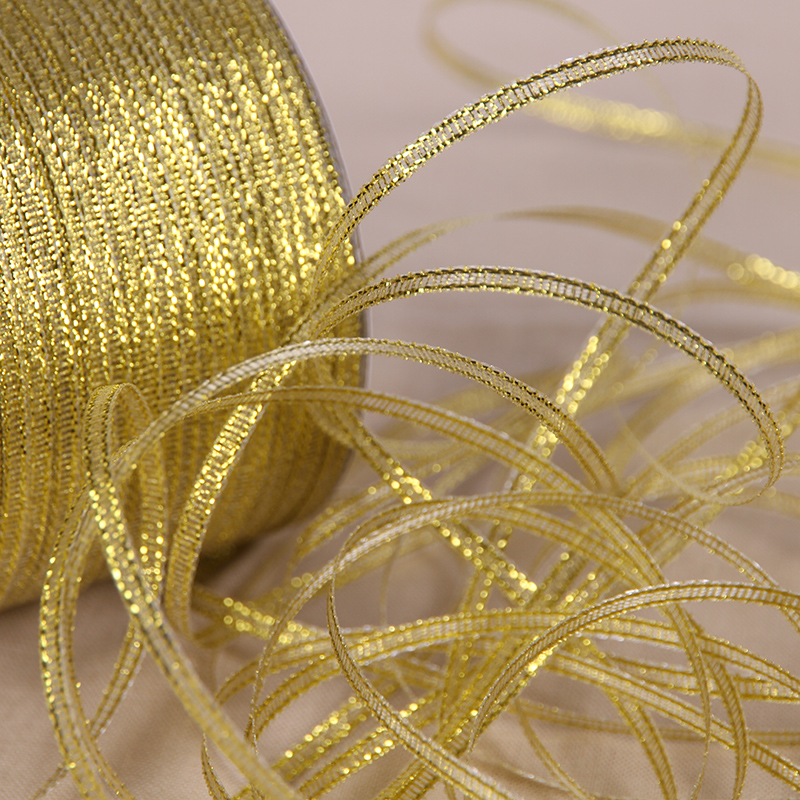 手作りゴールドとシルバーのオニオンリボン 25 ヤード/ロー - Ribbon Organza Roll のレビューと価格