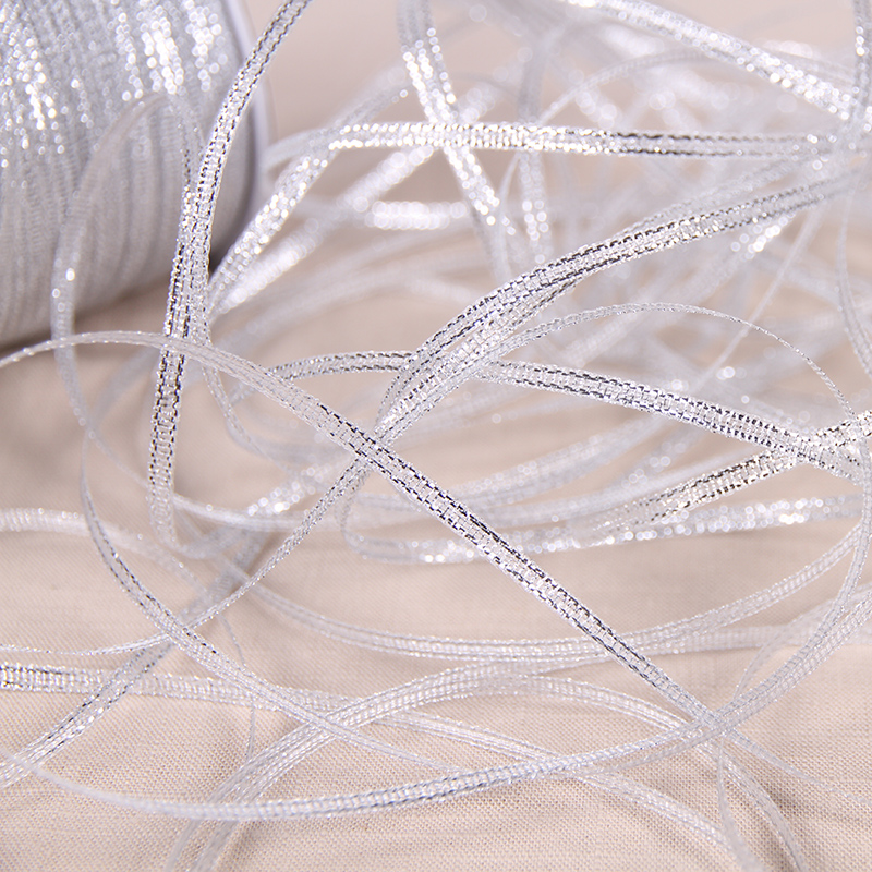 手作りゴールドとシルバーのオニオンリボン 25 ヤード/ロー - Ribbon Organza Roll のレビューと価格
