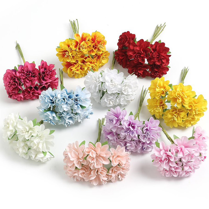 6 個のシルク造花ブーケ 11 センチメートル造花家の装飾用 - Baby Breath Dried のレビューと価格