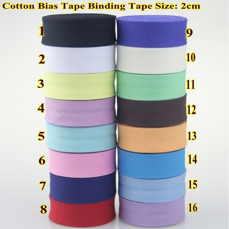 22m/ロール 100%コットンバイアステープ、幅20mm  - Ribbon Organza Roll のレビューと価格