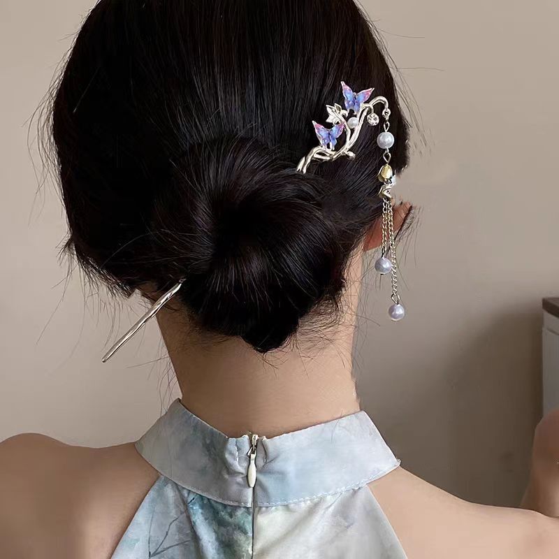 2025 新しい花のヘアピン女性のためのエレガントな花蝶パー - Florist Supplies のレビューと価格