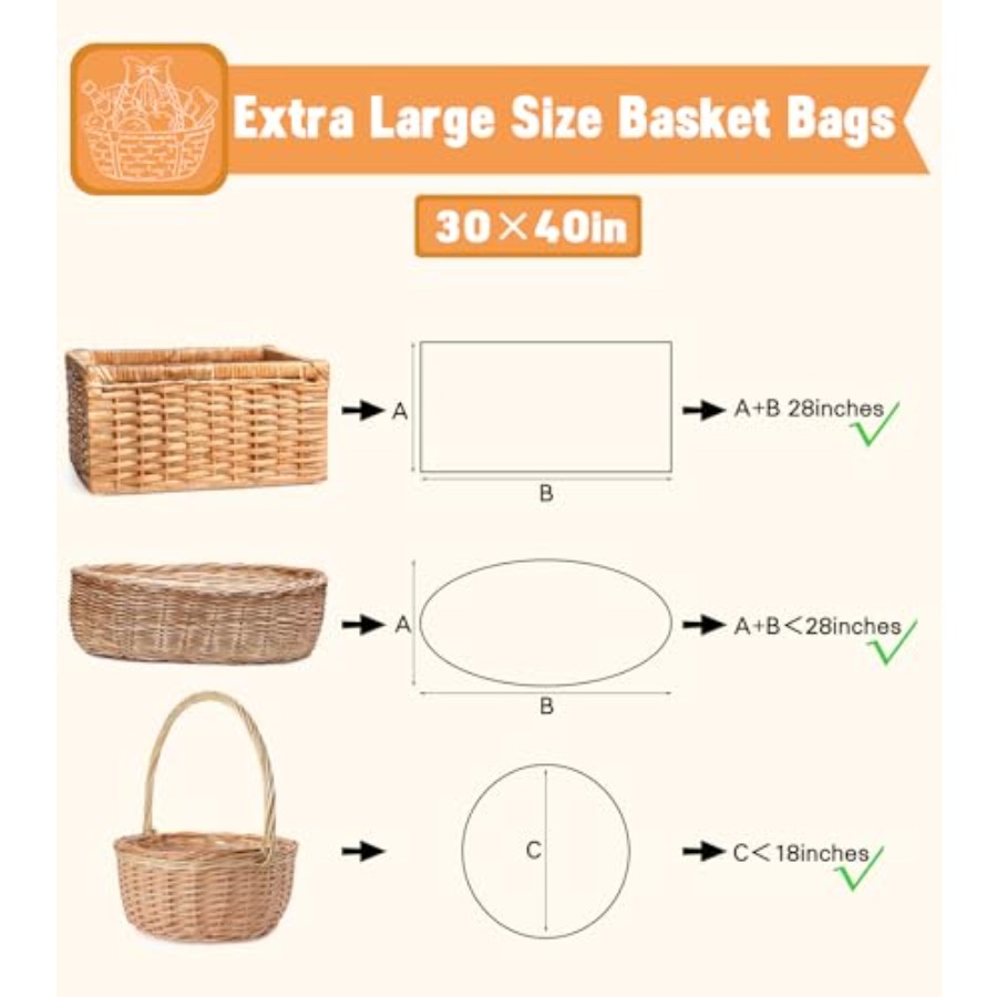 特大セロファンバッグ6枚、30x40インチの透明セロファンラ - Cellophane Wrap Clear のレビューと価格