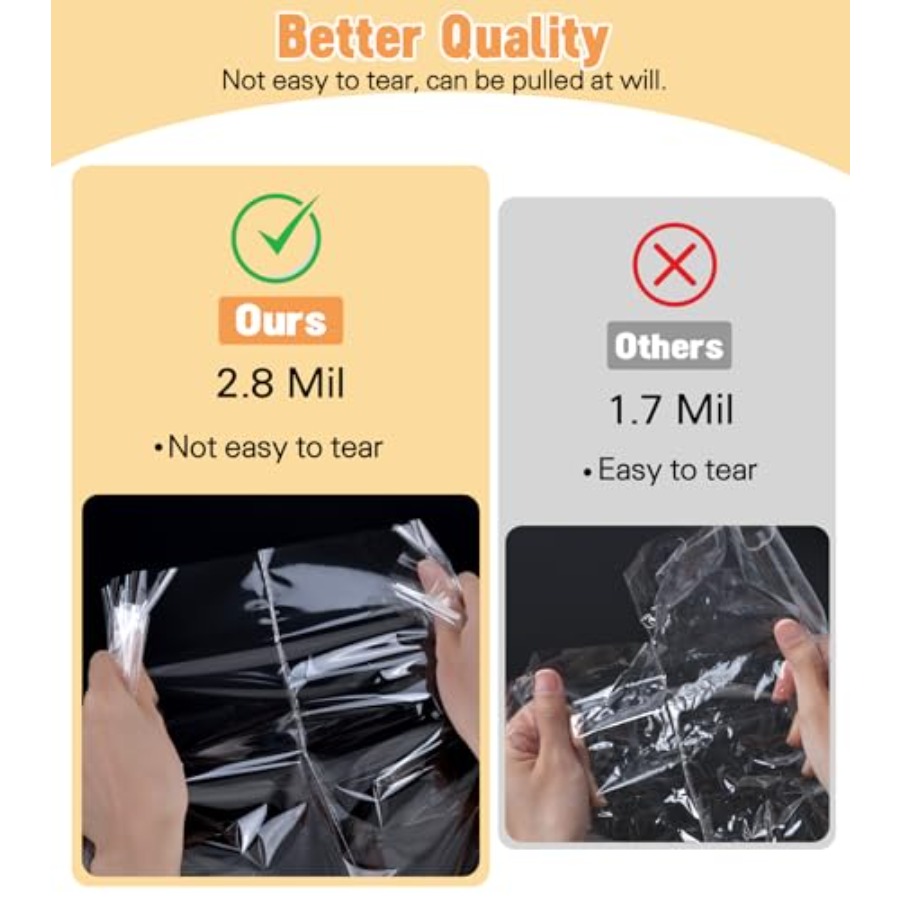 特大セロファンバッグ6枚、30x40インチの透明セロファンラ - Cellophane Wrap Clear のレビューと価格